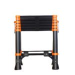 Imported telescopic aluminum ladder with adjustable parts - 5 steps ladder / Black Color Model YT-AT-B5 - Image 4