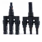 Solar T-branch connectors for 3-way parallel connection of Solar panels