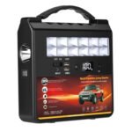 Car Jump Starter (Power Bank) 59800 mAh with 2 USB Outputs and Built-in Speaker for Listening to Songs / Black Color