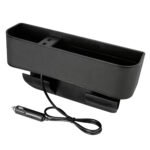 Multi-functional car seat side organizer suitable for all types of cars (one piece) equipped with 2 USB ports / Model GFF – Black Color