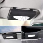 ⁦علبة مناديل من الجلد للسيارة او المنزل / موديل KXX10 – لون اسود⁩ - الصورة ⁦3⁩