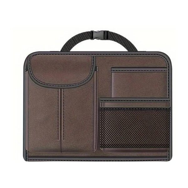 Multifunctional Car Back Seat Storage Bag Organizer / Model RRE10 – Brown Color