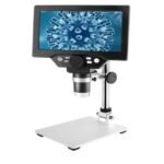 ميكروسكوب رقمي  G1200 بدقة 12 ميجابكسل مع شاشة LCD مقاس 7 بوصات - تكبير حتى 1200x |  مع حامل من خليط معدني من الالومنيوم مثالي لفحص الإلكترونيات واللحام الدقيقة