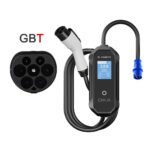 شاحن أوكا المحمول للسيارات الكهربائية (شاحن EV) GBT مقاوم للغبار ورذاذ الماء، مزود بتقنية واي فاي، 32 أمبير، 7 كيلو واط / موديل TAP 32